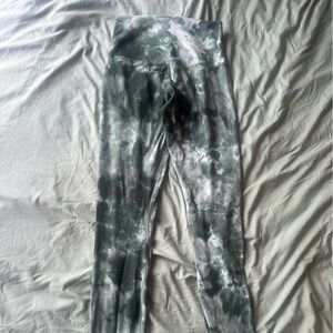 lululemon athletica Green and White Leggings